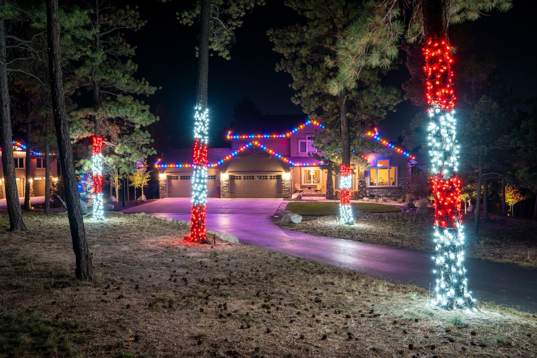 Pristine Pane Pros Christmas Lights install near Apex